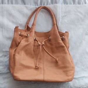 Tan Bucket Soft Leather Bag